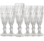6PK Champagne Flutes Glass Stemware Sparkling Wine Glass For Wedding Party