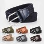 Men's Stretch Woven Braid Belt Canvas Elastic Fabric Woven Stretch Multicolored Braided Belts Ideal Choice For Gifts