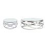 2-PIECE Stainless Steel And Marble Top Table Living Room Table