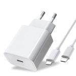 Fast Wall Charger Pd 20W-TYPE C + Type C To Lightning Charging Cable - 1M