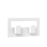 Double Towel Hook In White 110MM Large Vindo