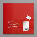 Flawless Magnetic Glass Board Artverum 480 X 480 Red – SIGEGL114