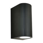 Zee Polycarbonate Outdoor Up And Down Wall Light Black