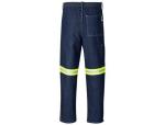 Cast Premium 100% Cotton Denim Pants - Reflective Legs - Yellow Tape - 52 Blue