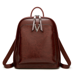 Ladies Classic V Pu Leather Anti-theft Backpack - 6013 - Black
