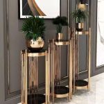 3 Piece Gold Display Stands For Home Living