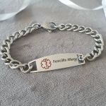 CBA101468 - Men's Personalized Medical Alert Bracelet Titanium Steel 21.5CM