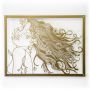 Golden Wildflower Breeze - Raised Metal Wall Art 60X80CM