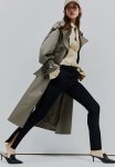 Slit-hem Trousers - Black