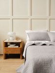 Linen House Marceau Quilt Set Grey