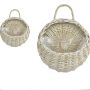 Handwoven Wicker Hanging Wall Planter Basket Set Of 2