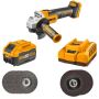 Ingco - Cordless Angle Grinder With 7.5 Ah Combo And Cutting Discs - Kit