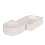 Porkchop Combo Pet Bowl - Gloss White
