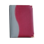 A4 Diary Page A Day Delux Tt 2026 Grey burgandy