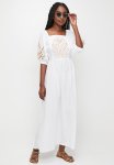 Opel Open Back Square Neck Tiered Dress - Milk