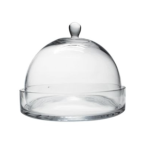 Glass Cheese Dome 17CM H X 19CM W With Glass Base - 15CM H X 18CM W