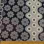 Wax Printed Piece Whirl Navy/White: 480cm X 112cm