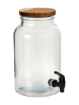 Clear Glass Juice Dispenser - None Clear