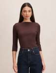 Starlette 3 4 Sleeve Top - XL Chocolate
