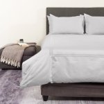 Whisper Soft 800 Thread Count Egyptian Cotton Heritage Collection Duvet Cover Set - Grey - Queen 230X200CM