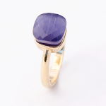 Aster Gold Stack Indigo Crystal Ring - 7 Indigo