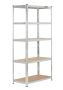 Racking 5 Tier Boltless Storage Steel & Mdf Shelving 200KG 180X120X60CM