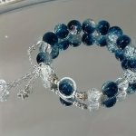 1PC Star Charm Blue Beaded Bracelet Perfect Holiday Gift For Bestie