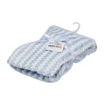 Baby Zig Zag Waffle Fleece Blanket- Blue