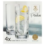 Pauline 390ML Crystal Beverage Glass 4 Pack
