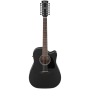 Ibanez AW8412CE-WK Artwood 12 String Acoustic Guitar W/ Eq : Weathered Black Open Pore