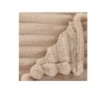 Jjp- Fleece Ribbed Blanket Beige