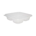 10PK 3 Division Clam Shell Meal Tray