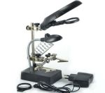 Helping Hand LED Illumination Auxiliary Clip Magnifier With Soldering Stand