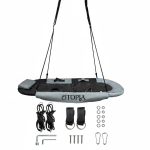 178X70CM Oval Oxford Fabric Kids Swing - Spacious Design For Outdoor