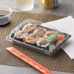 Sushi Box Black Bottom 18X12CM