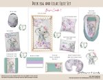 Cot Duvet Bedding Duck Egg And Lilac Ellie Set