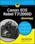 Canon Eos Rebel T7/2000D For Dummies   Paperback