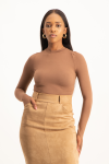 Lucy Long Sleeve Bodysuit - Mocha - XS