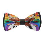Seslflkpjk Men's Lgbt Pride Highland Cow Pre-tied Creative Bow Ties For Holiday Party Suit Halloween Formal Bow Ties