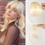 Women's Straight Synthetic Clip-in Hair Bangs Extension Natural-looking Air Fringe Hairpiece Invisible Clip Hair Accessories For
