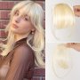 Women's Straight Synthetic Clip-in Hair Bangs Extension Natural-looking Air Fringe Hairpiece Invisible Clip Hair Accessories For All - 7.5G Basics Style