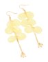Goldair Gold Beaded & Petals Drop Earrings