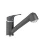 Delinia Kitchen Sink Mixer Tap Joel Pull Out Black H15.2CM Spout Reach 25CM