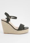 Woven 2 Part Wedge - Black