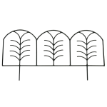 Metal Border Edging - Leaf Design - 50 X 0.4 X 25CM
