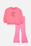 PoP Candy Sweat Top & Flared Bottom Set-pink