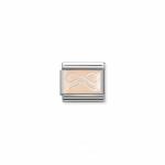 Rose Gold Silver Bow Link
