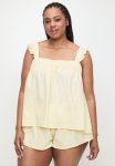 Cotton On Plus Woven Babydoll Cami Set - Yellow Dream