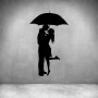 Couple Under Umbrella - Matt Gold / L 600 X H 330MM