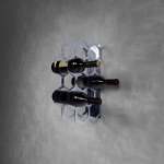 Small Wine Display Wall Mounted - Matt Silver